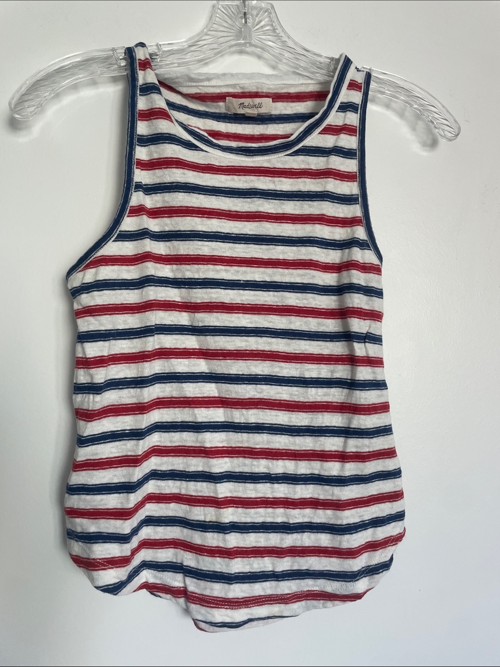 Madewell Striped Tank Top - Red, Blue & White